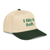 The Soft Touch Cap Cream Forest dark green natural right front
