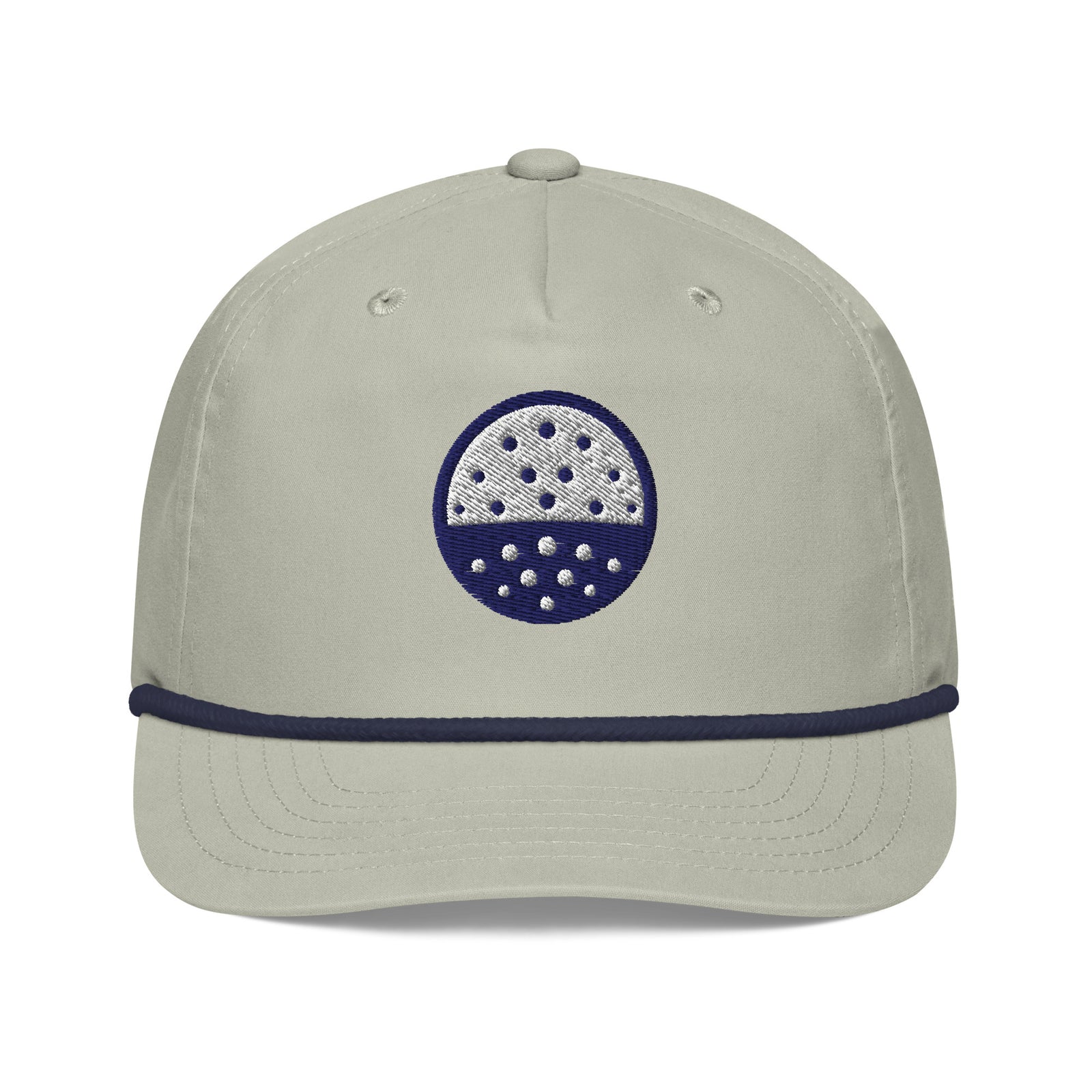 The Range Finder Rope Cap lt gray navy front