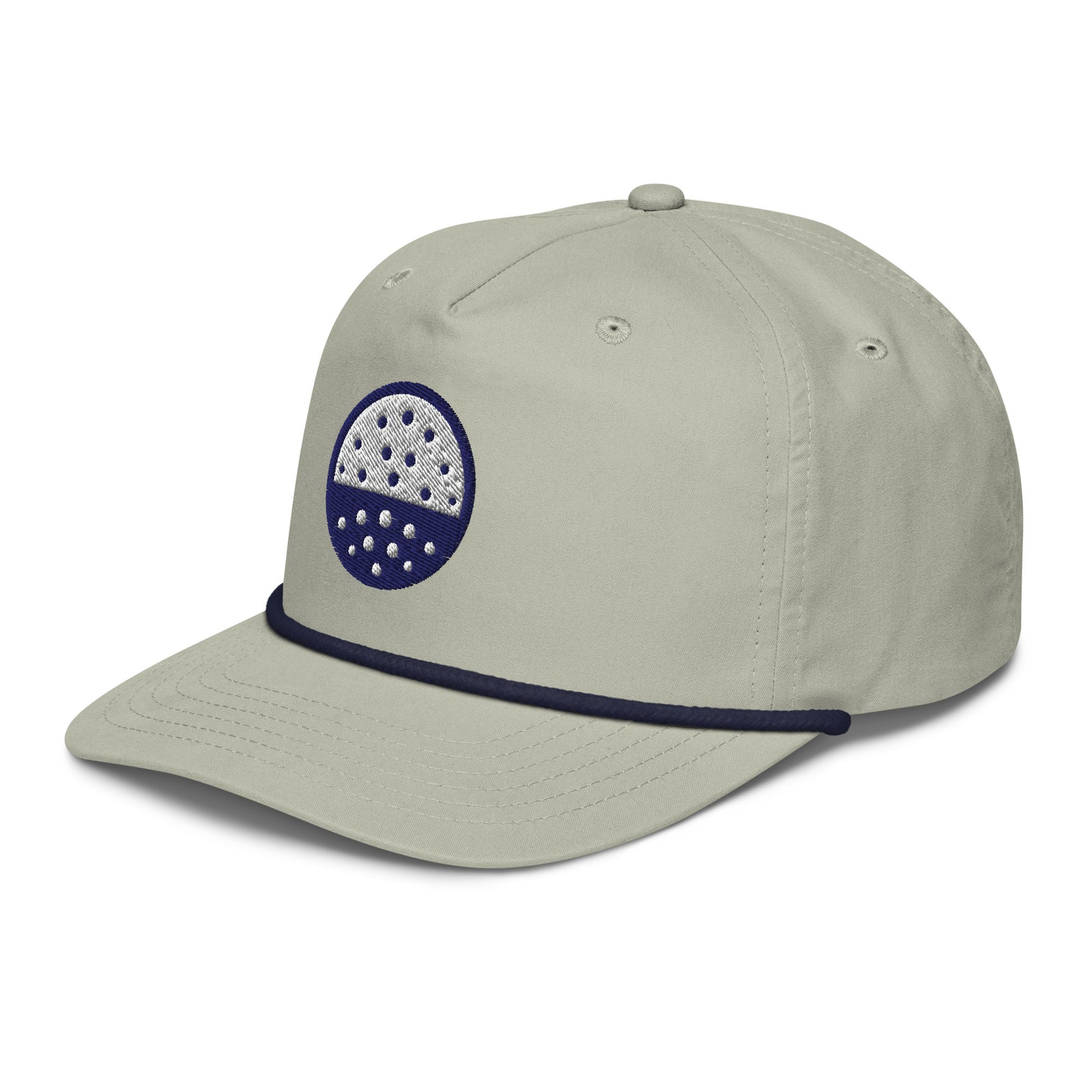 The Range Finder Rope Cap lt gray navy left front