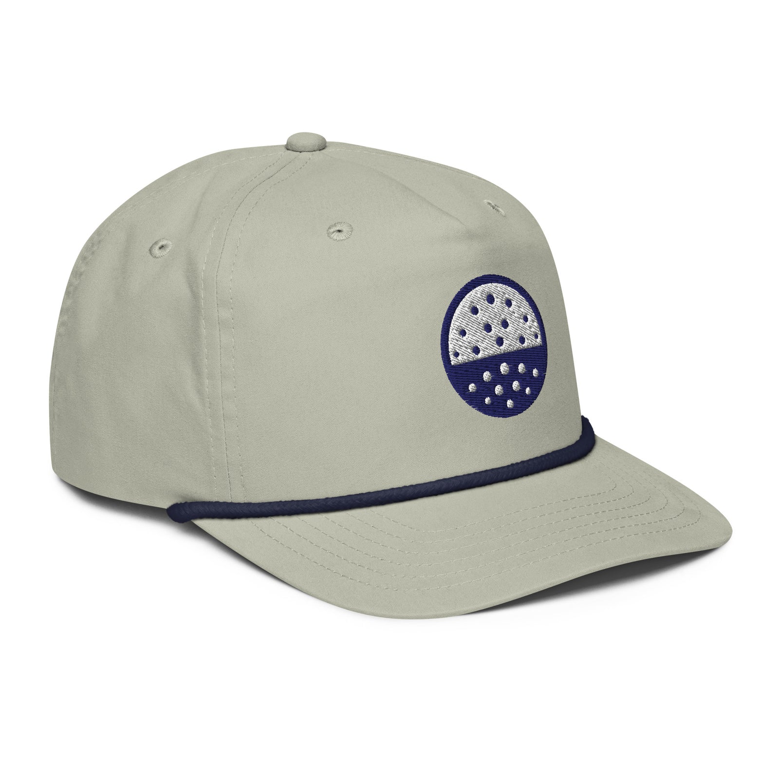 The Range Finder Rope Cap lt gray navy right front