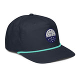 The Range Finder Rope Cap navy mint right front