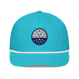 The Range Finder Rope Cap turquoise white front