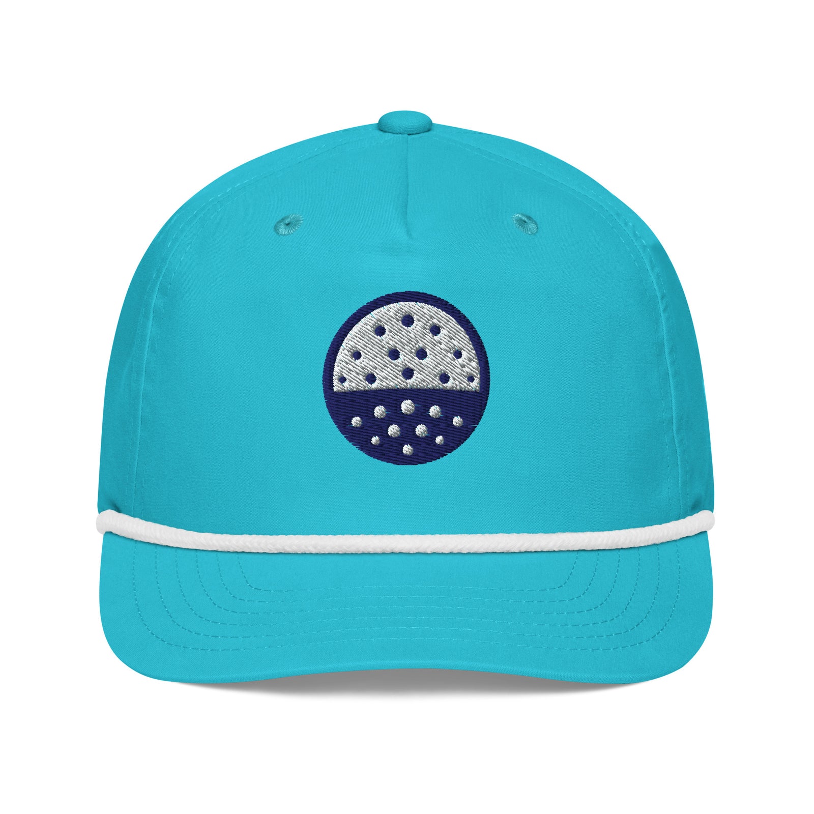 The Range Finder Rope Cap turquoise white front