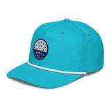 The Range Finder Rope Cap turquoise white left front