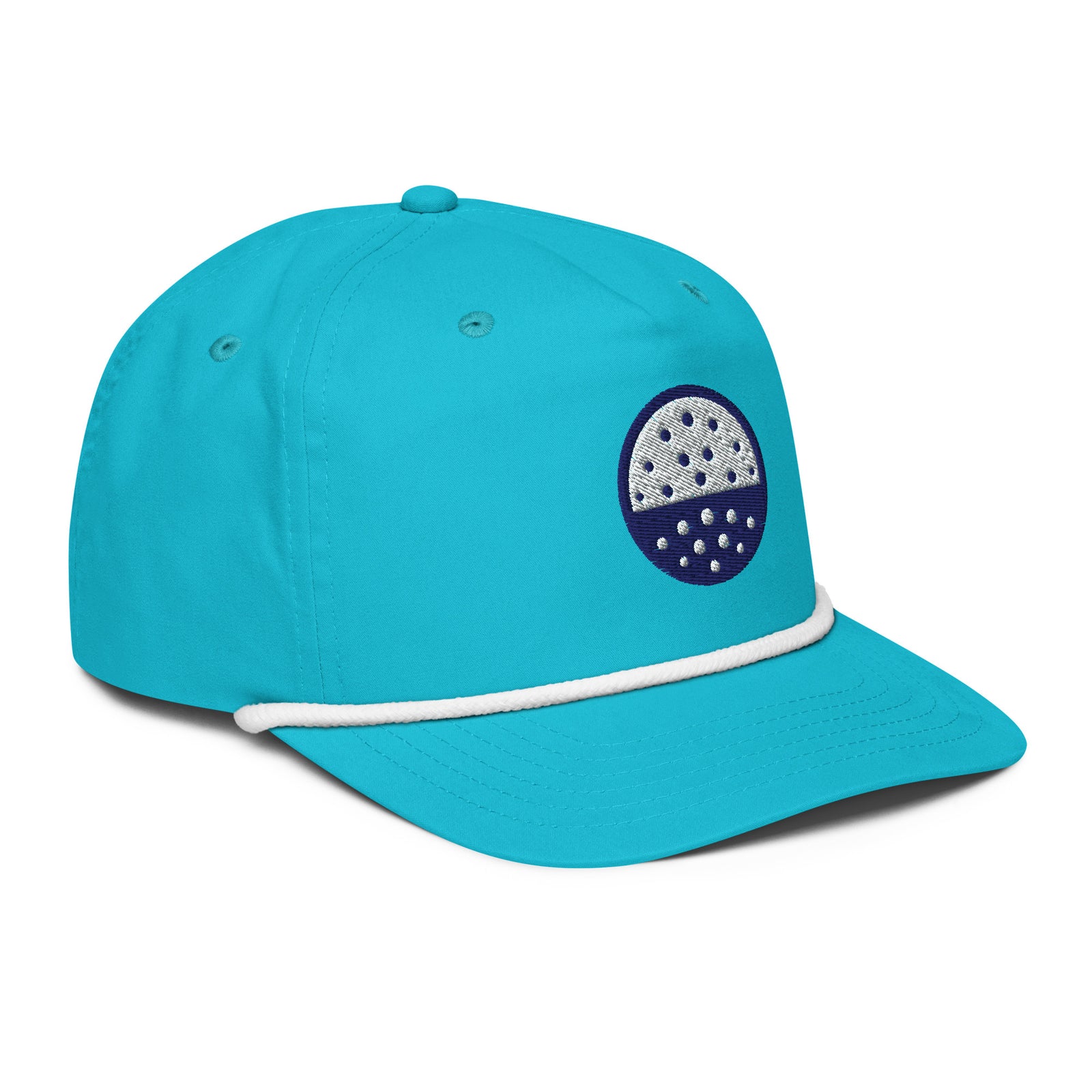 The Range Finder Rope Cap turquoise white right front