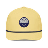The Range Finder Rope Cap yellow navy front