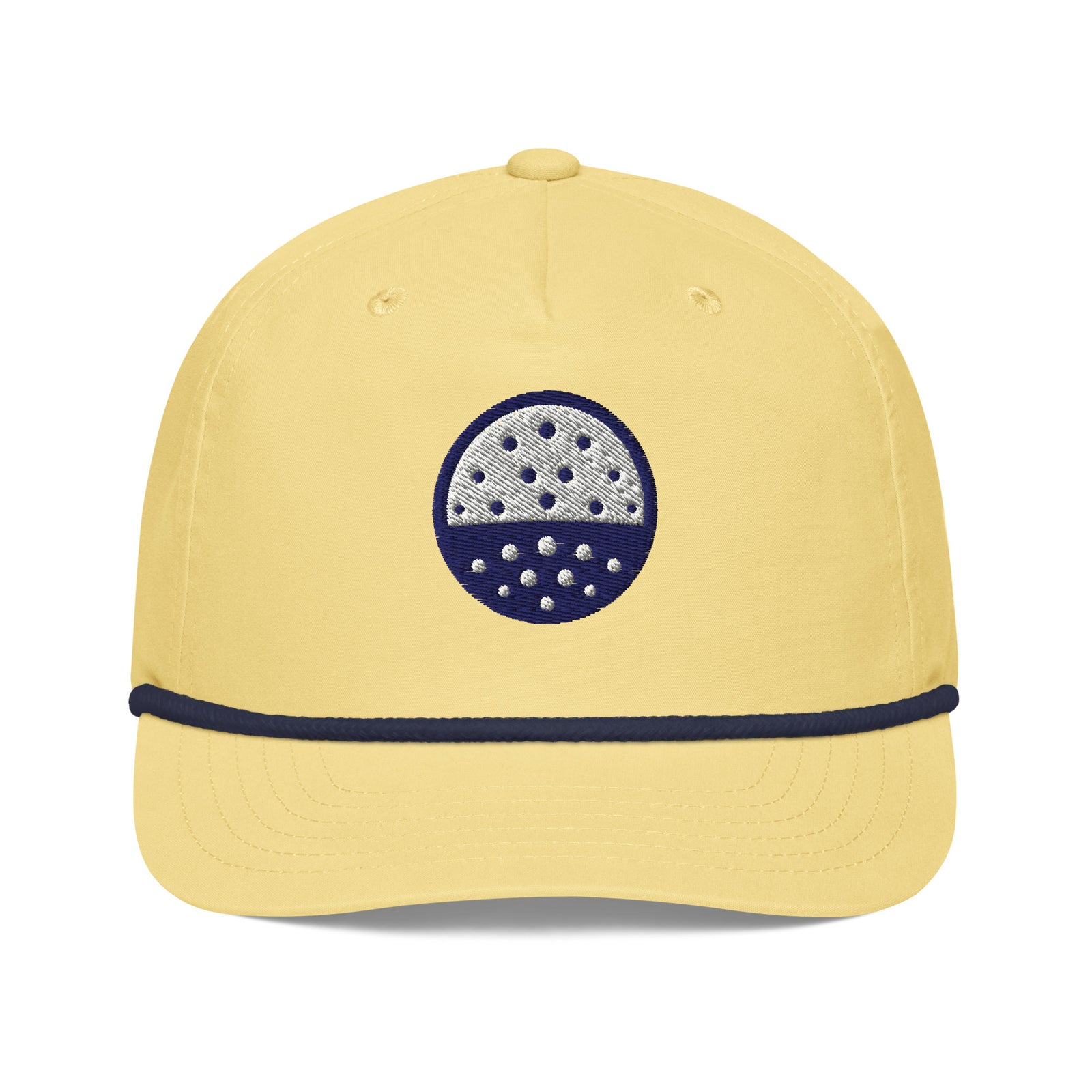 The Range Finder Rope Cap yellow navy front