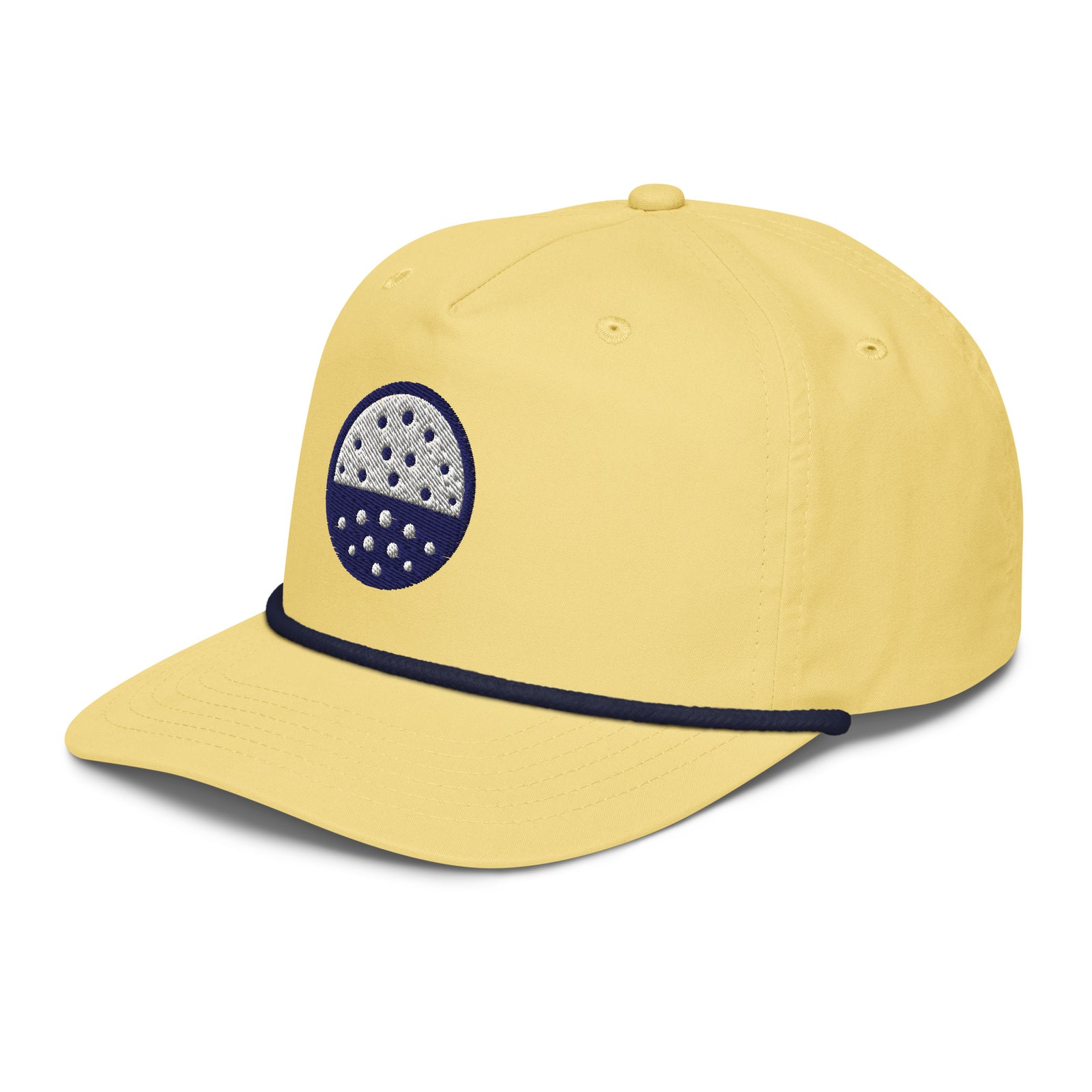 The Range Finder Rope Cap yellow navy left front