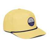 The Range Finder Rope Cap yellow navy right front