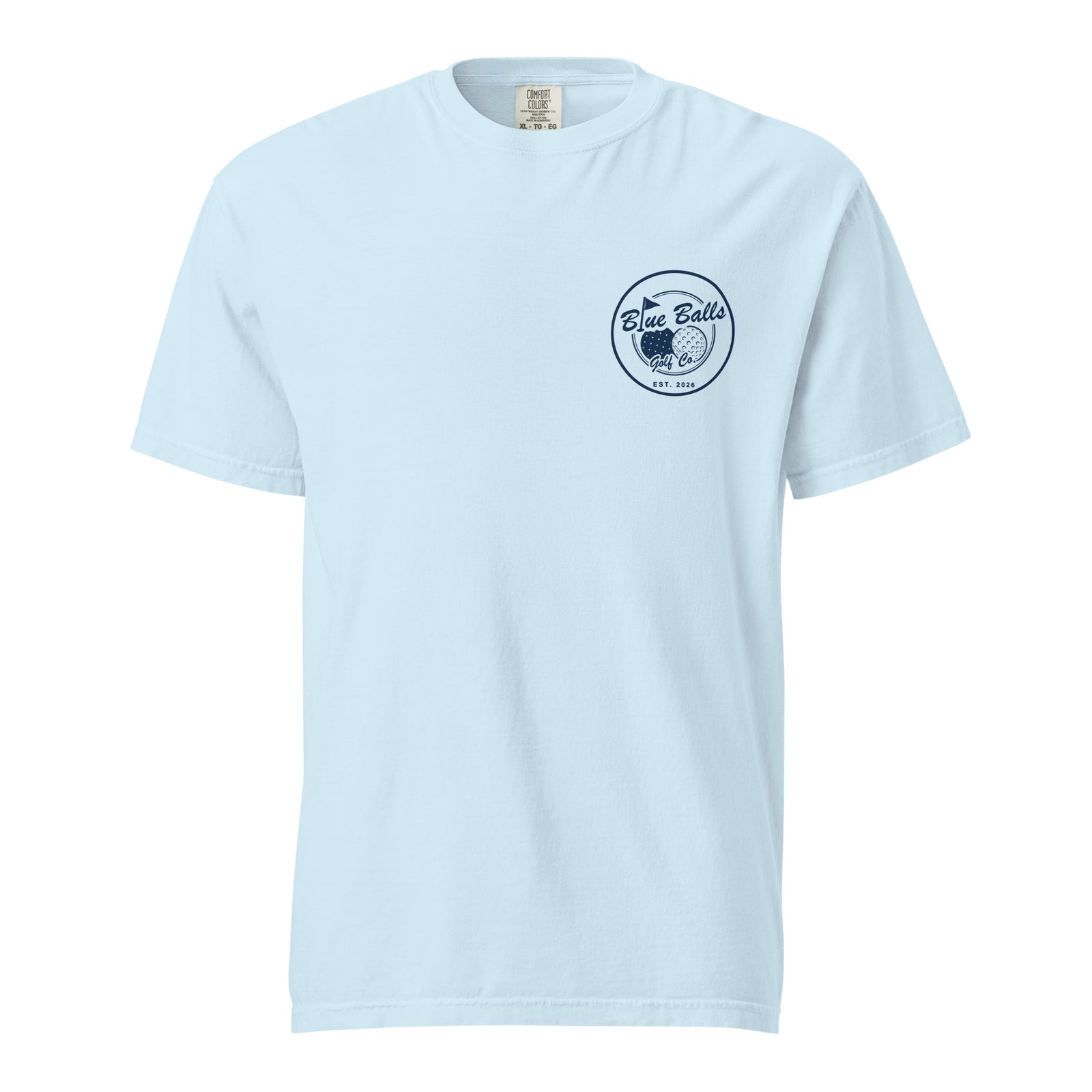 IM GREAT WITH MY WOOD 1ST EVER DROP TEE chambray front