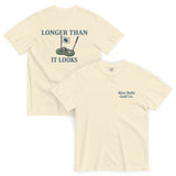 Deceptive Distance Tee ivory front and back