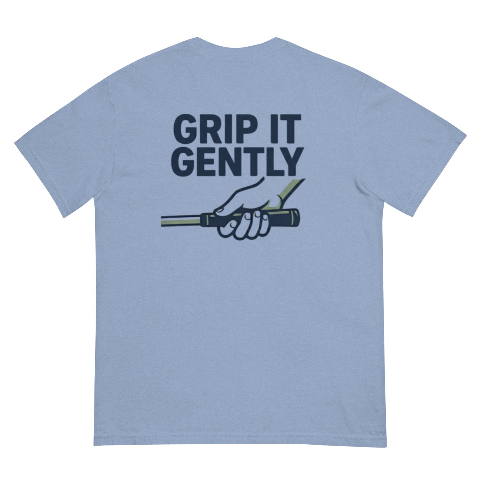 Soft Hands, Bad Intentions Tee washed denim back