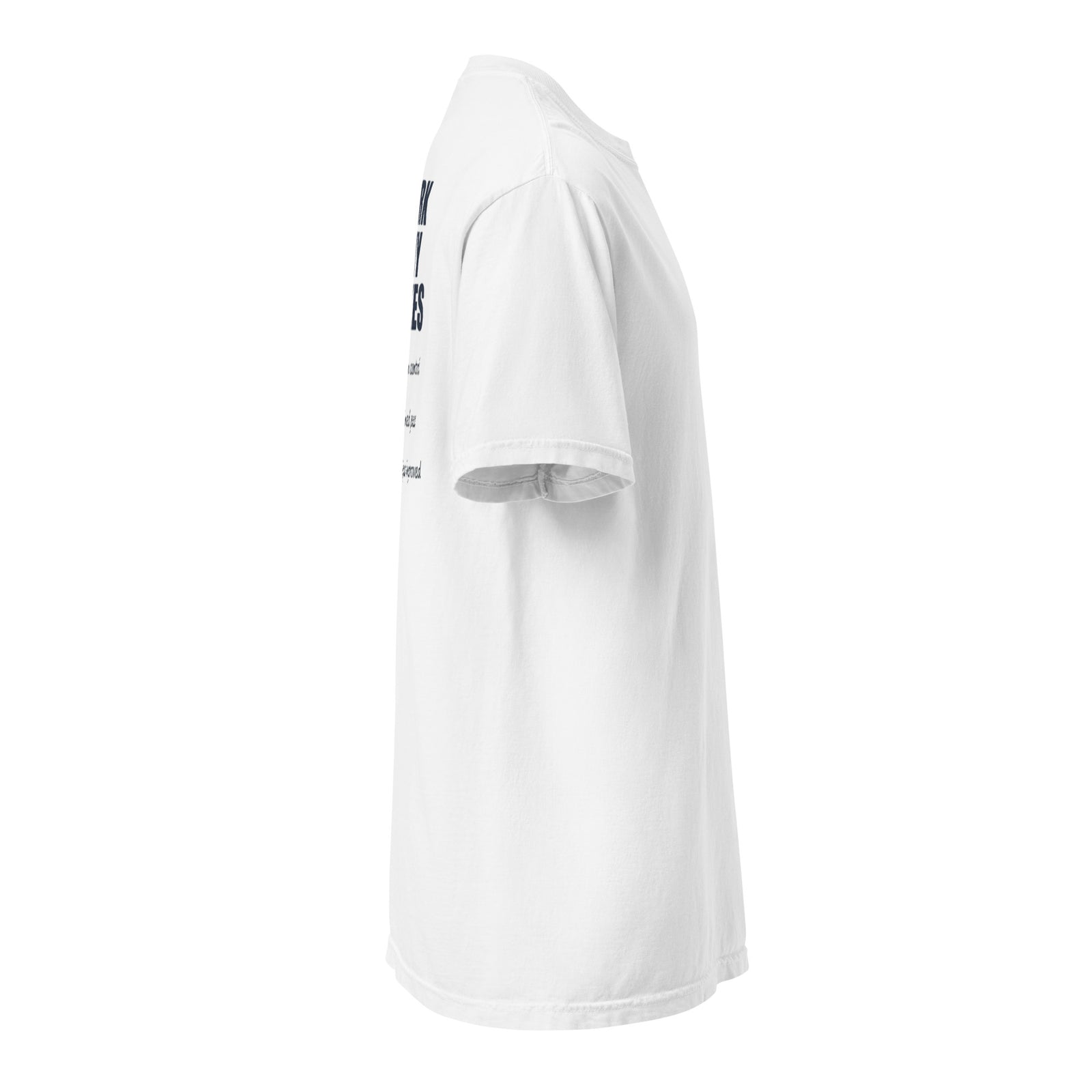 I Work On My Strokes Tee white right sleeve
